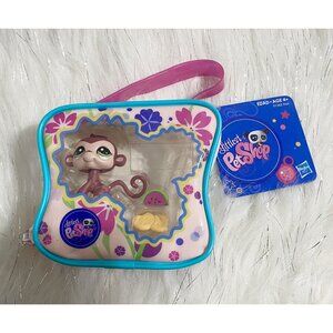 Littlest Pet Shop # 1361 NIB Reddish Brown Monkey Green Eyes Purse Sealed